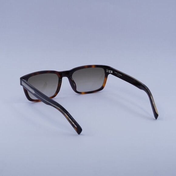 Saint Laurent SL662 002 Sunglasses Havana Rectangle Frame, Brown Lenses - Picture 7 of 11